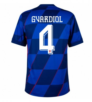 Kroatien Josko Gvardiol #4 Udebanetrøje EM 2024 Kort ærmer